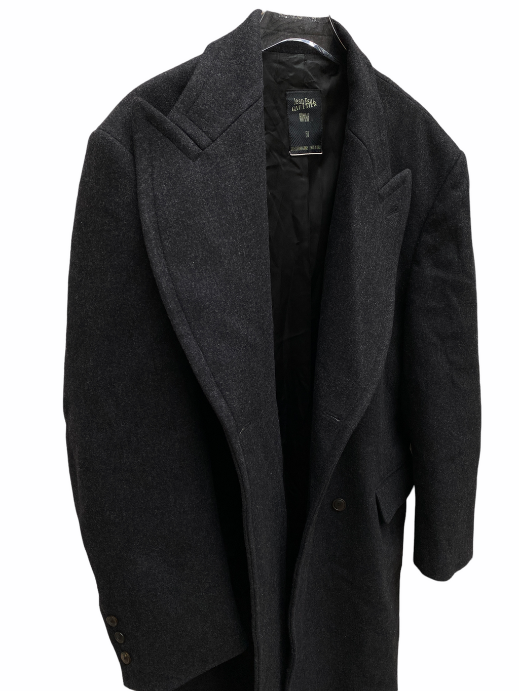 Vintage Double Breasted Wool Long Coat Overcoat