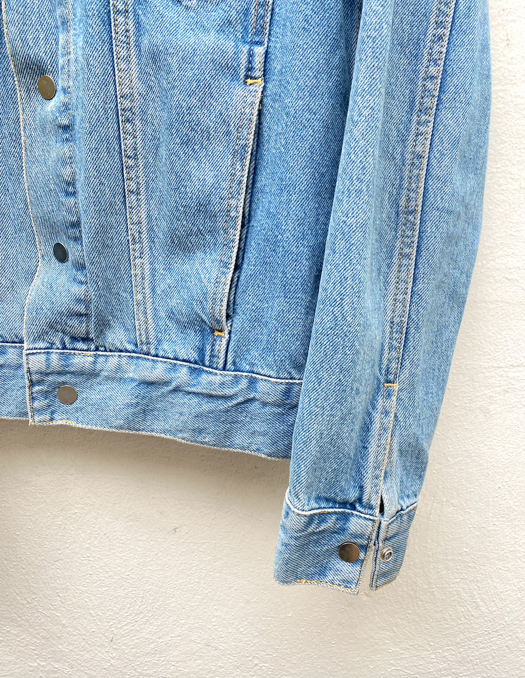 Sandro Lightwash Blue Denim Jacket Size M