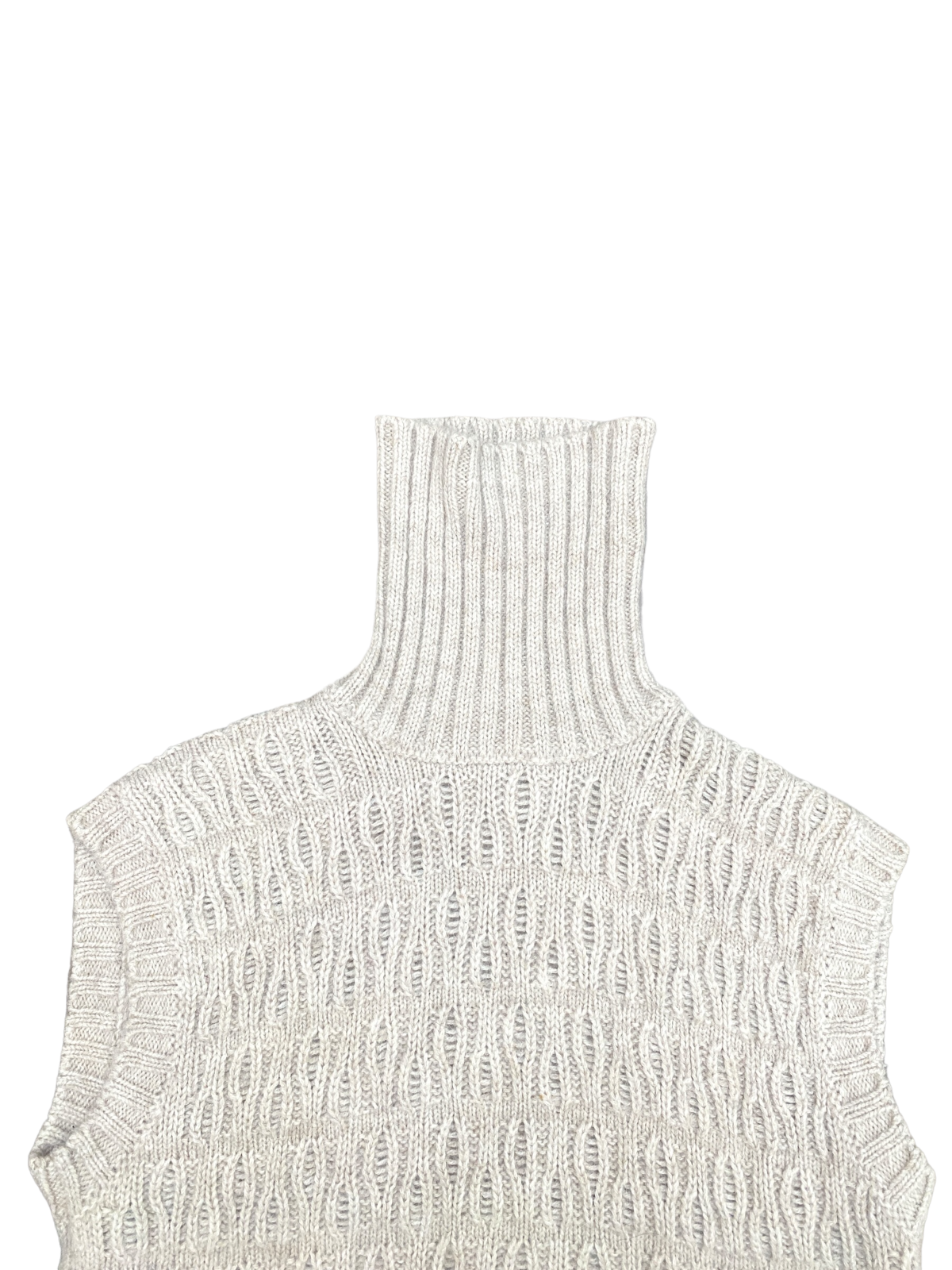 FW 2010 Beige Wool Rollneck Vest