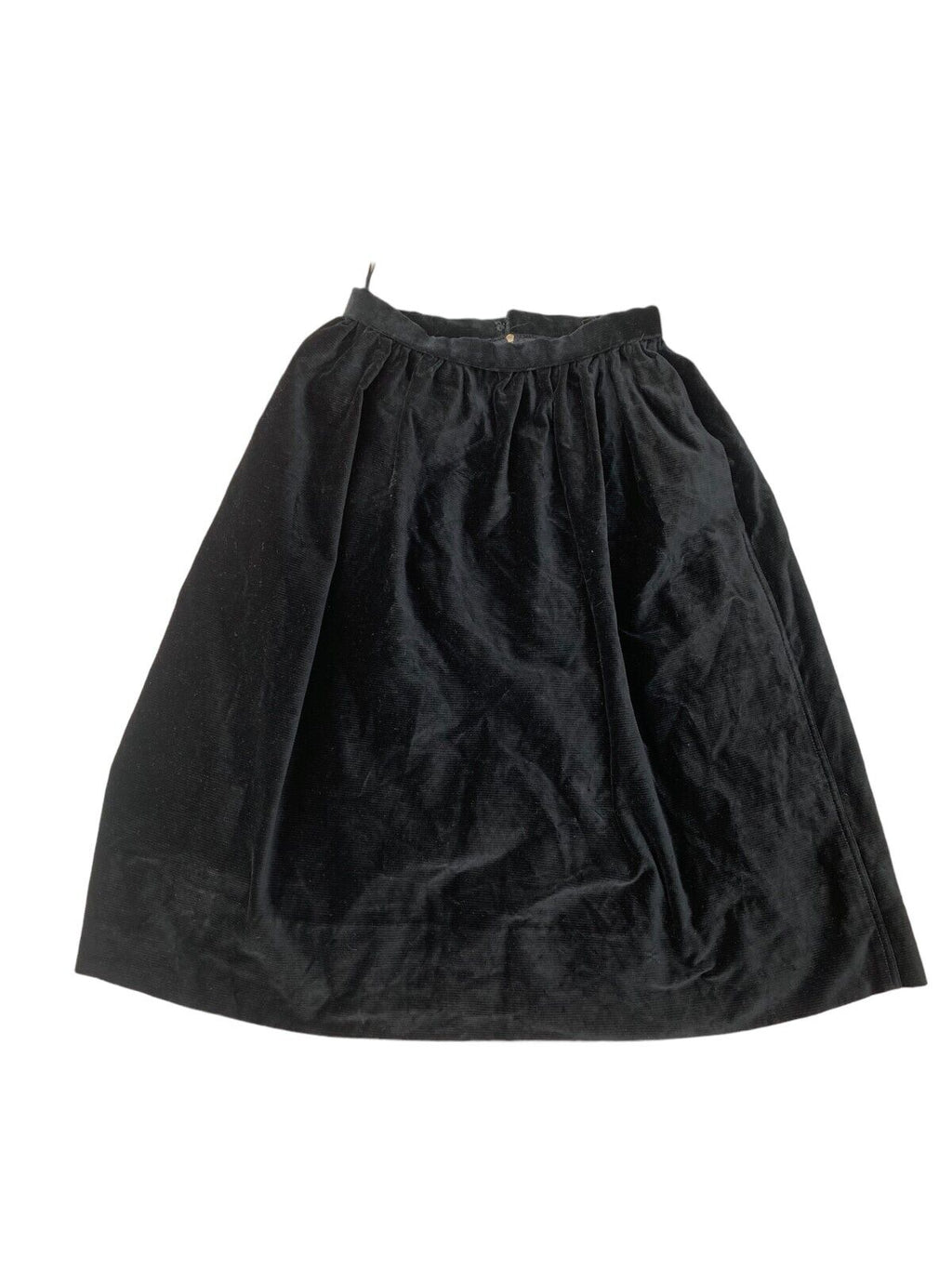 Black Velvet High Waist Skirt