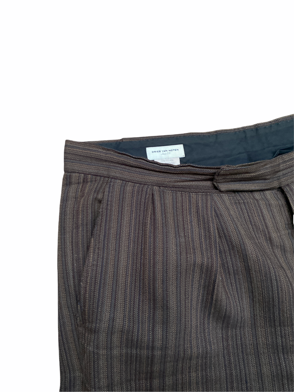 Straight Fit Brown Wool Pants Size 54