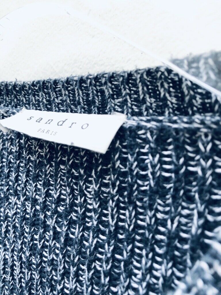 Sandro Grey / Navy Sweater Size XL