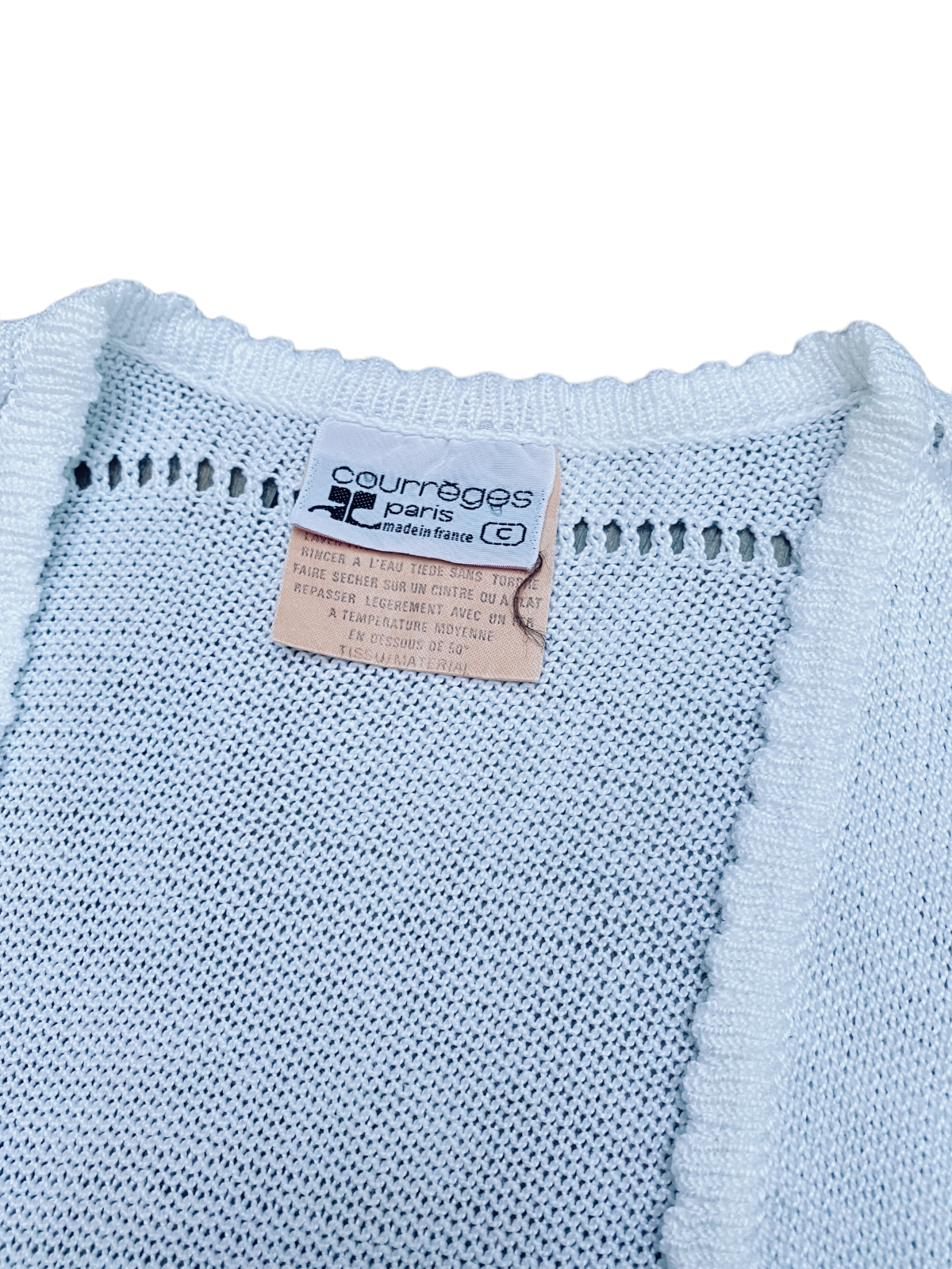 1970s White Knit