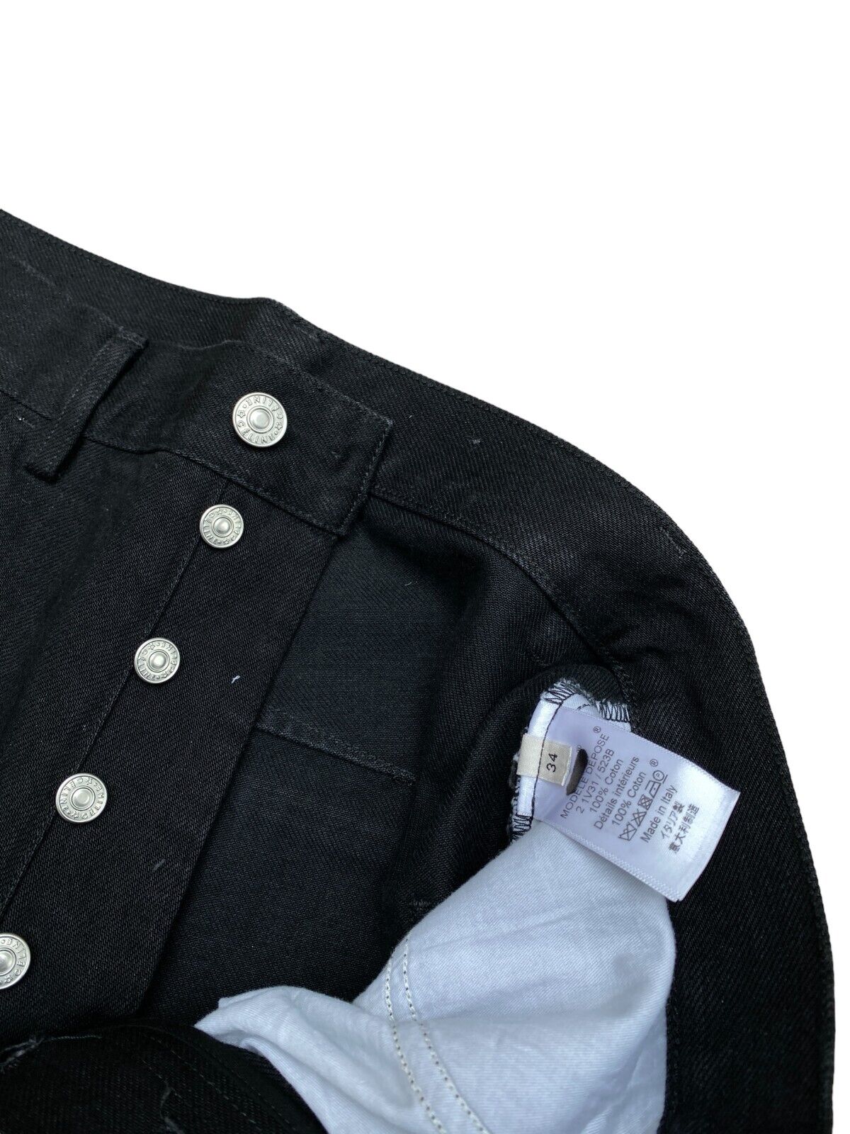 High Waist Heavy Black Denim Jeans  Size 34 US 26