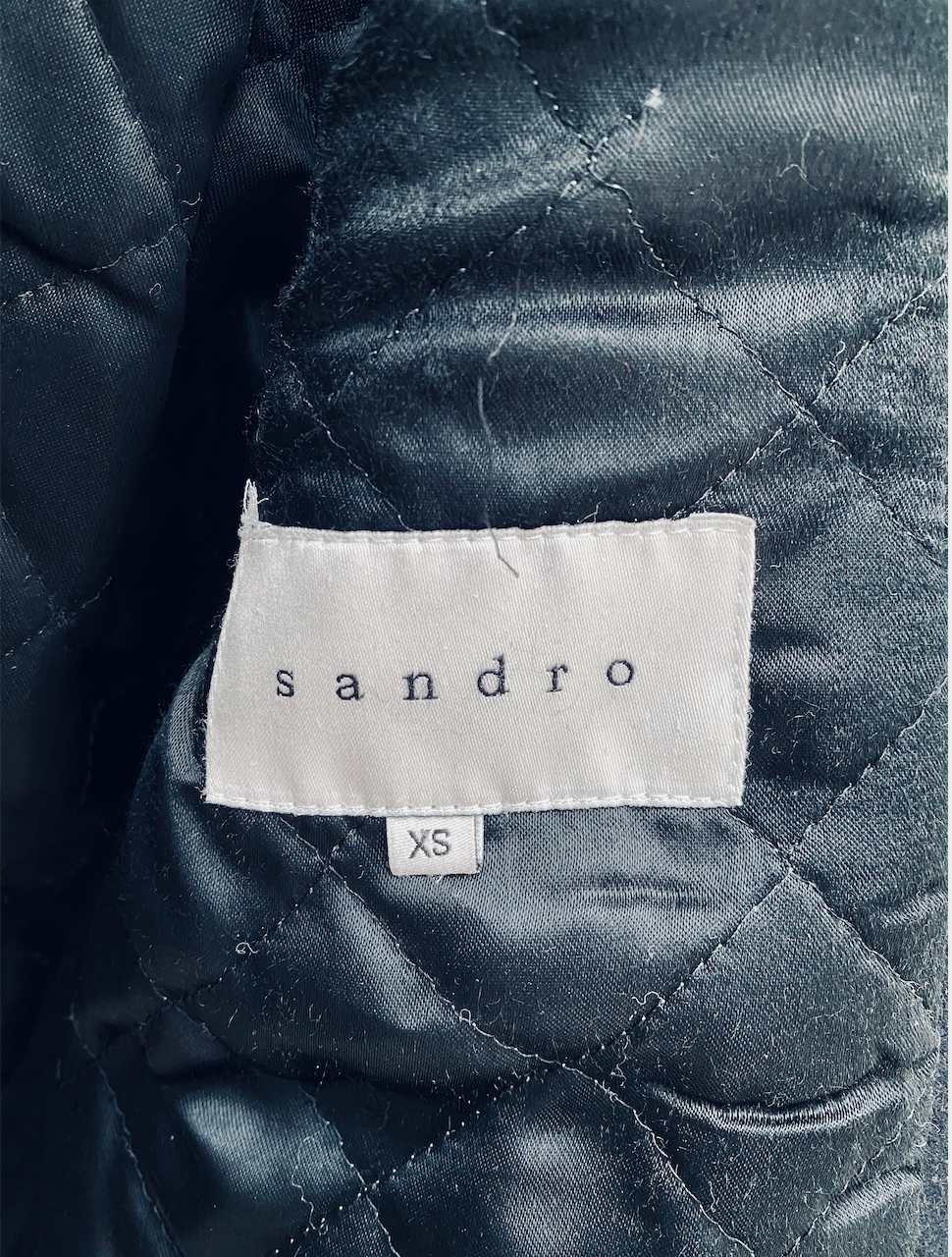 Sandro Black wool bomber jacket Size XS