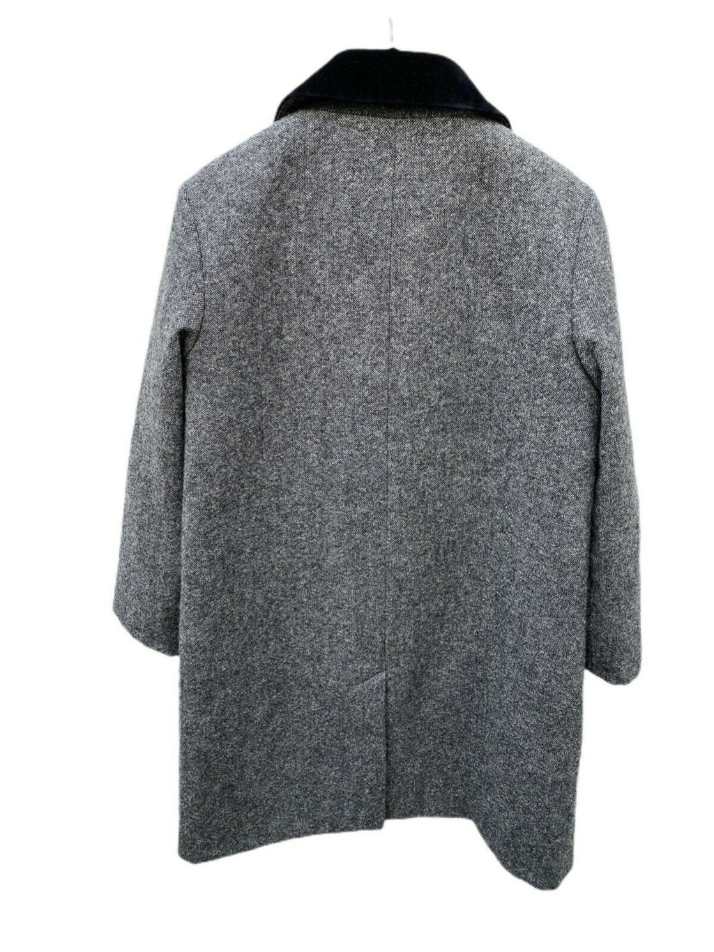 A.P.C. Grey Wool Coat Contrast Corduroy Collar Size XS