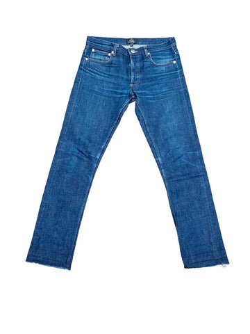 Raw Denim Jeans Raw Hems Petit Standard