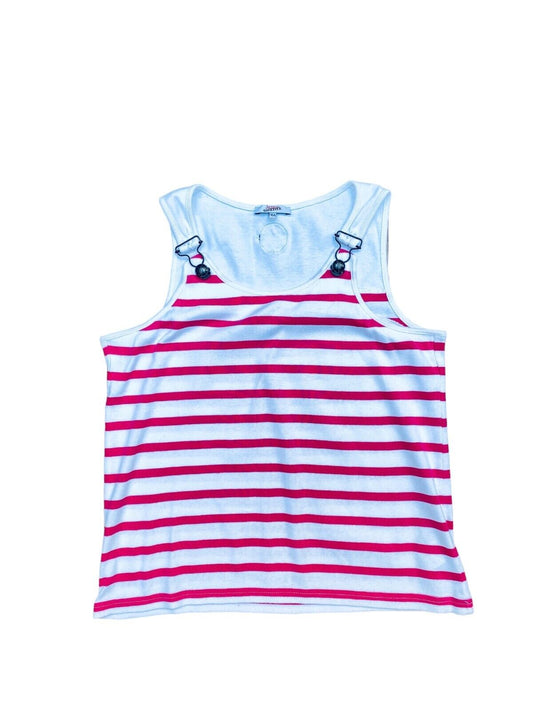 Vintage Dungarees Striped Tank Top Size 16A fits up to M