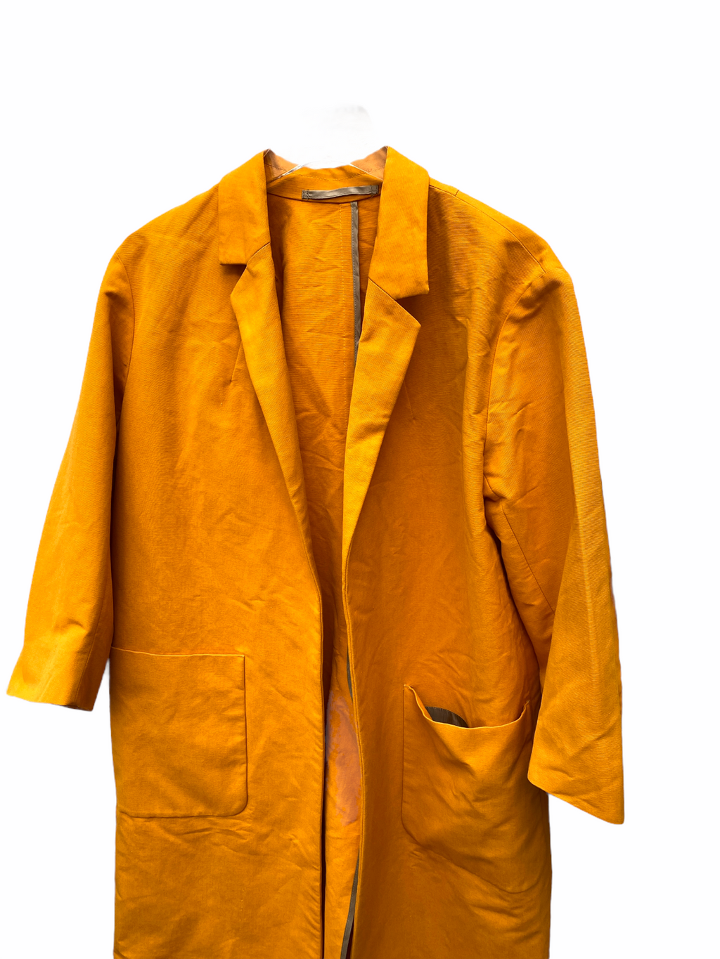 Oversized Orange Coat 3/4 Sleeves