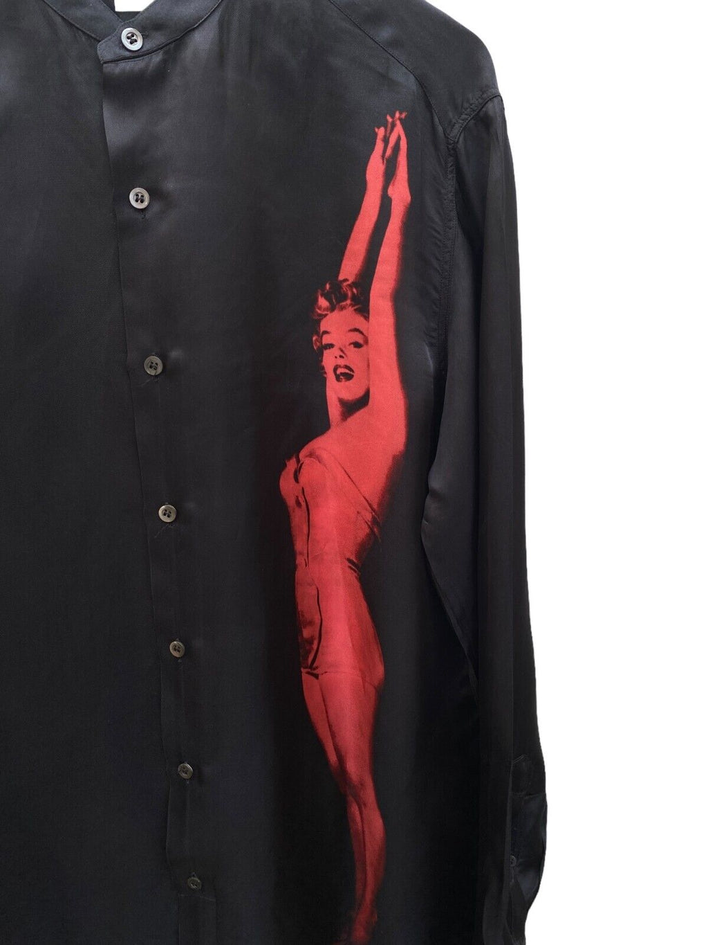 RARE SS 2016 Marilyn Monroe Long Black Shirt Size 50 Large L