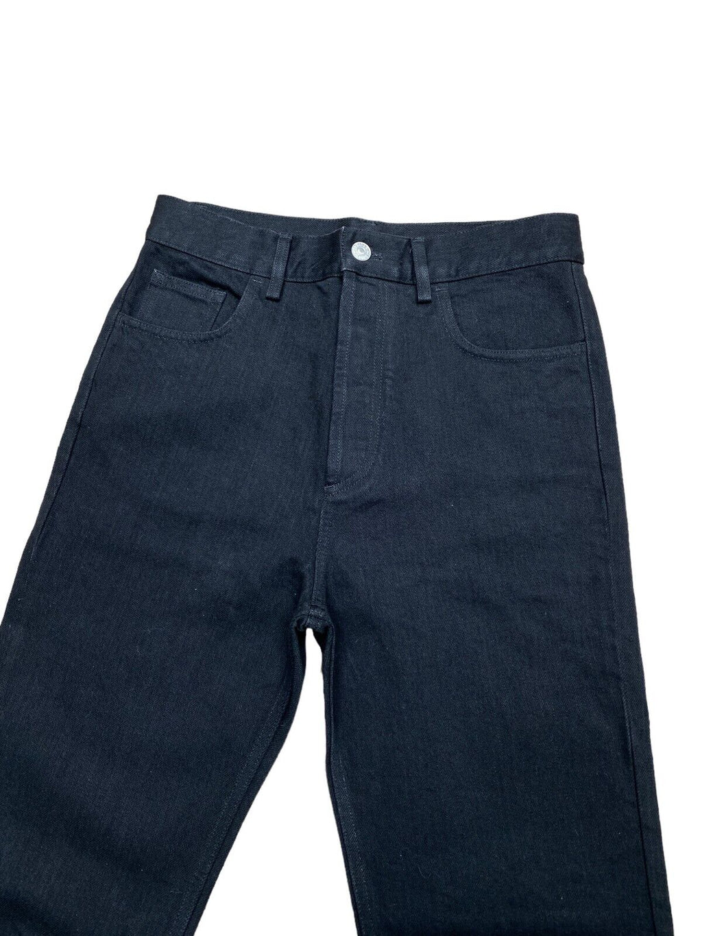 High Waist Heavy Black Denim Jeans  Size 34 US 26