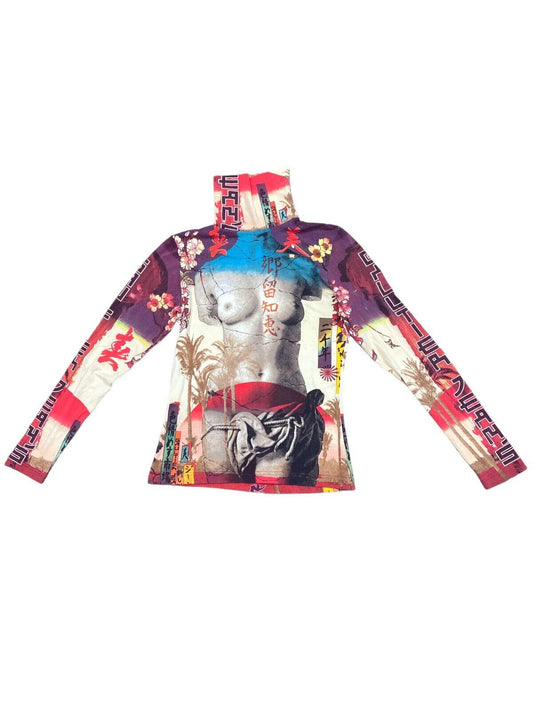 RARE 1999 Venus De Milo Japan Mesh Longsleeves Top 40 S to M