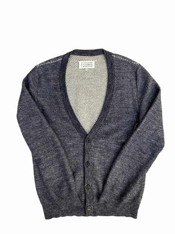 Grey / Navy Wool Cardigan