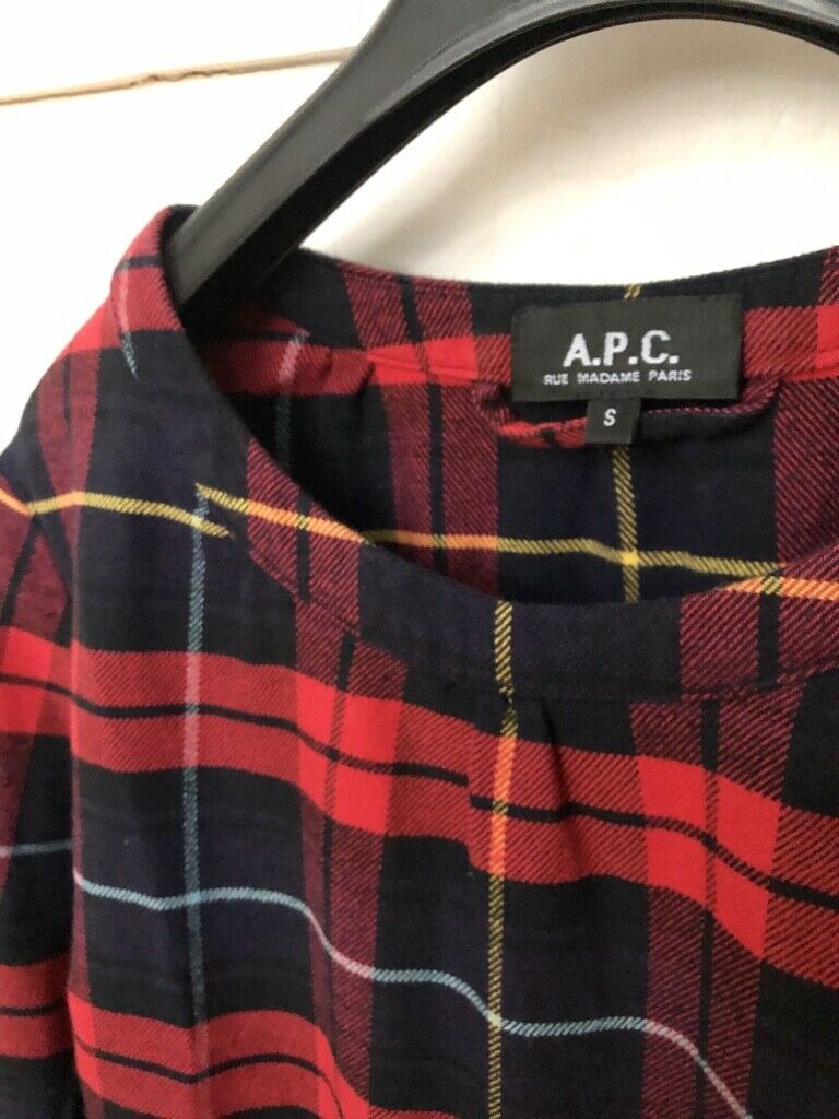A.P.C. Red Tartan Dress Size S