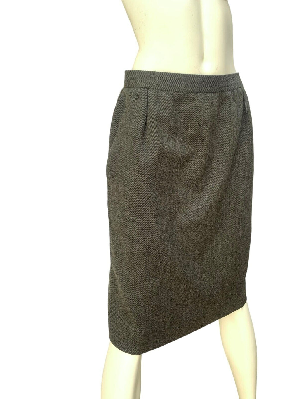 Rive Gauche  Vintage Archive Grey Wool Skirt