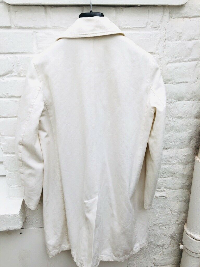 A.P.C. Women Ivory White Mackintosh Coat Size M