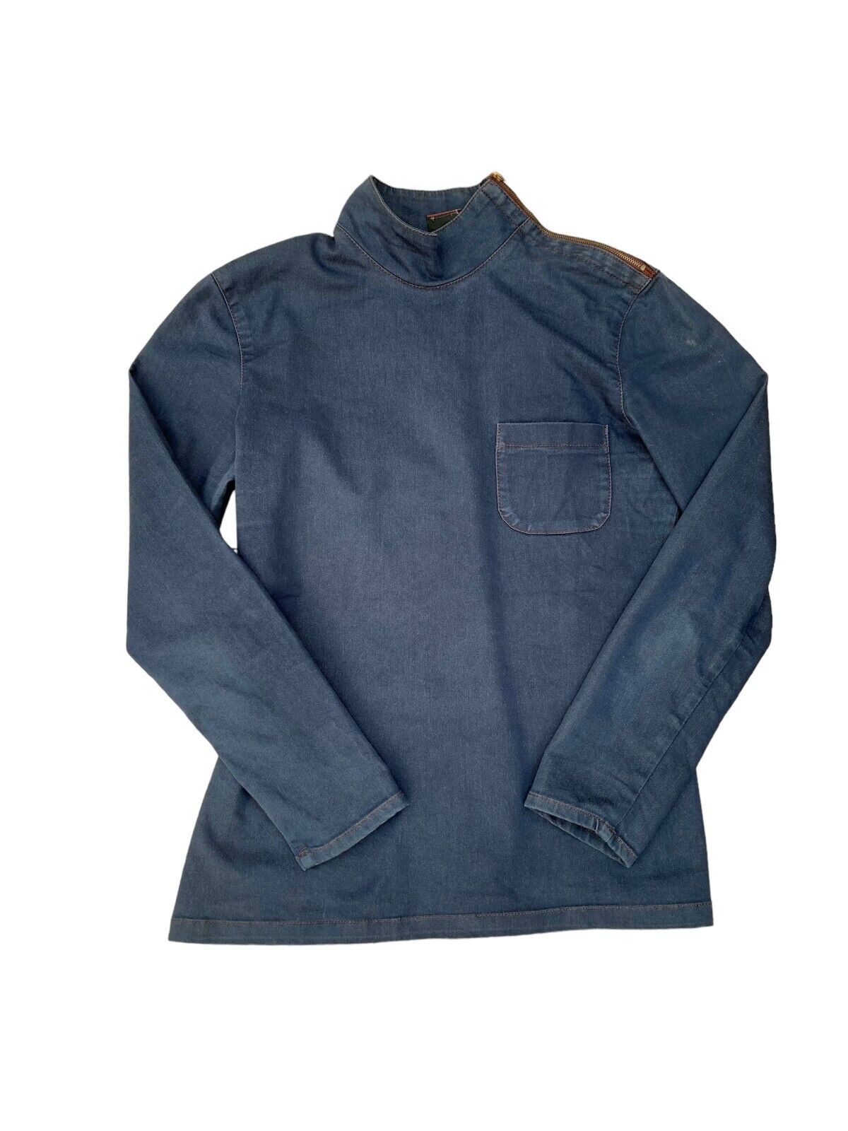 Women Vintage navy blue long sleeves