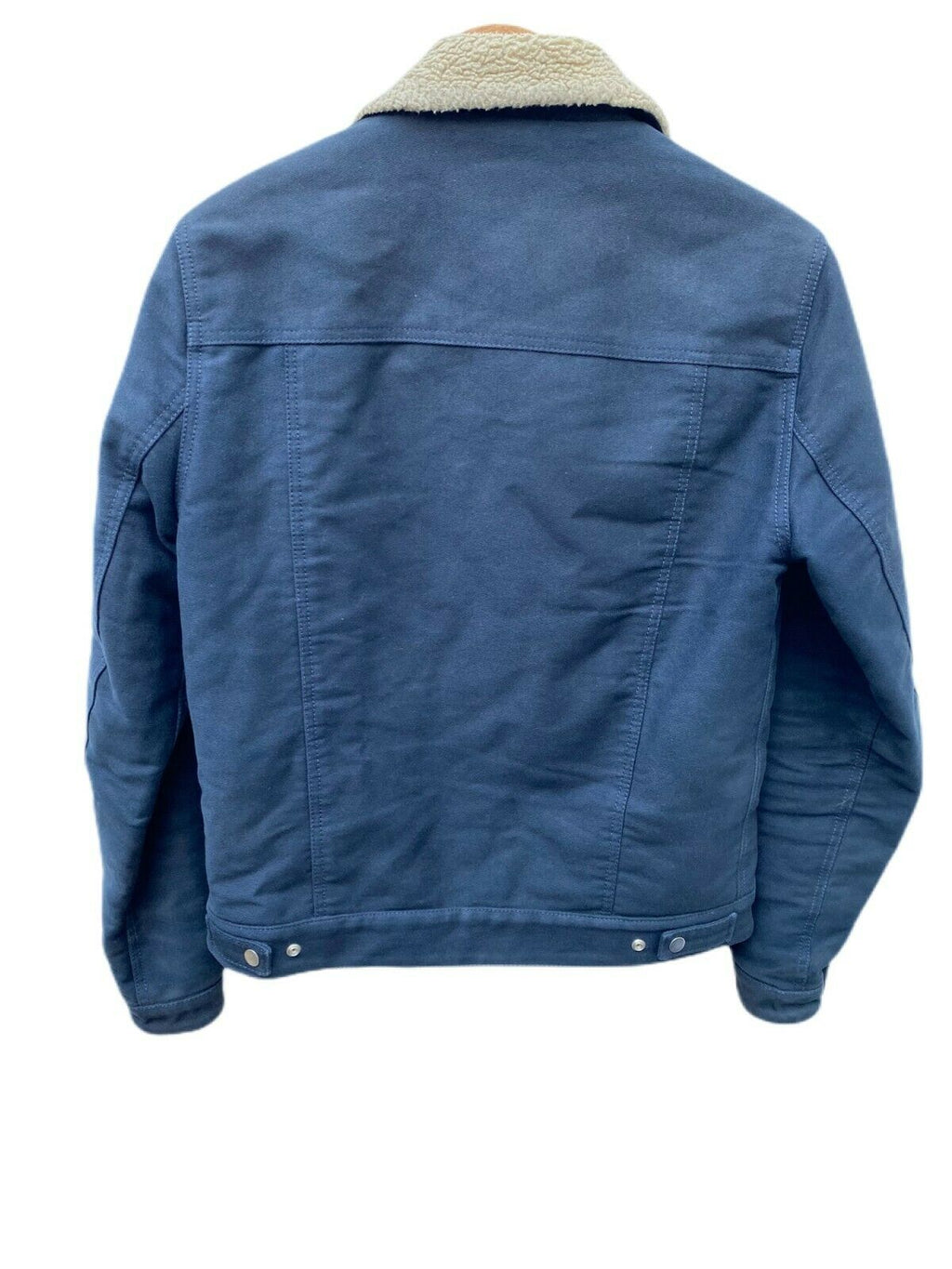 Sandro Navy Shearling Jacket Size XS