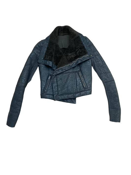 Blistered Black Shearling Jacket
