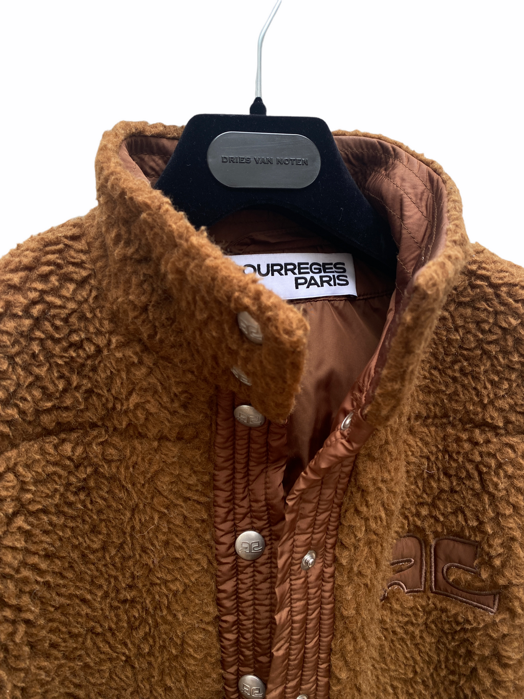 Brown Fluffy Shearling Wool Jacket