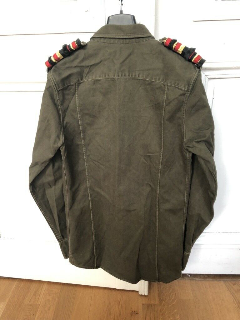 Balmain X H&M Kaki  Military Shirt  Size XS