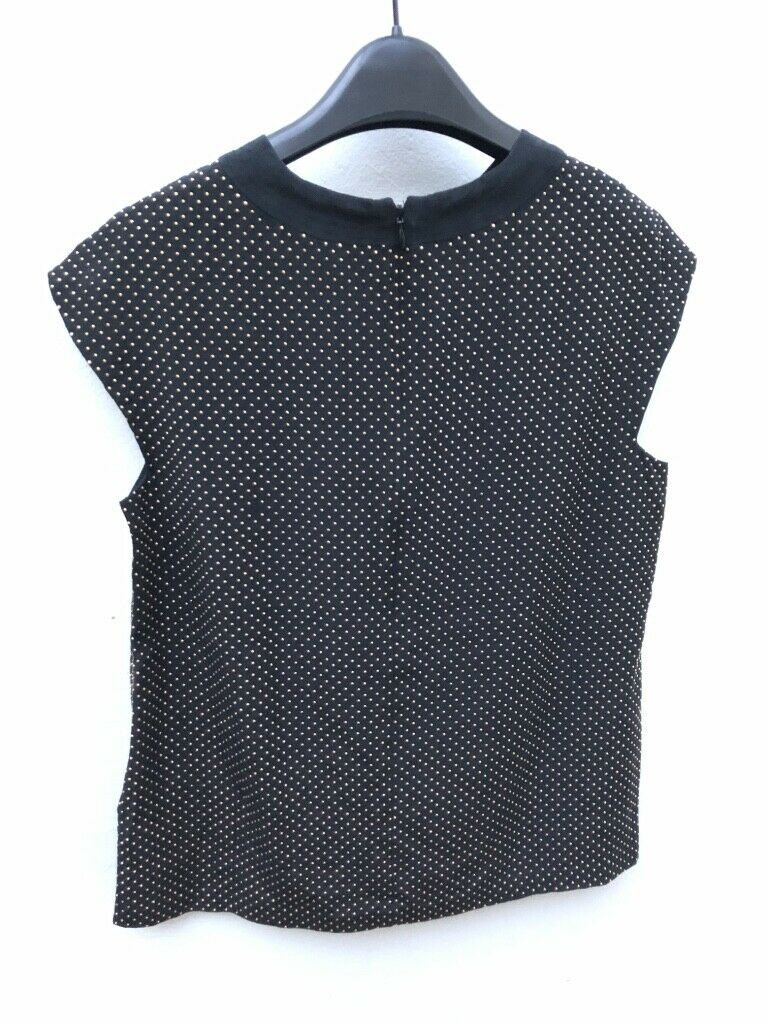 Versace X H&M Womens Spikes Black Top Size M