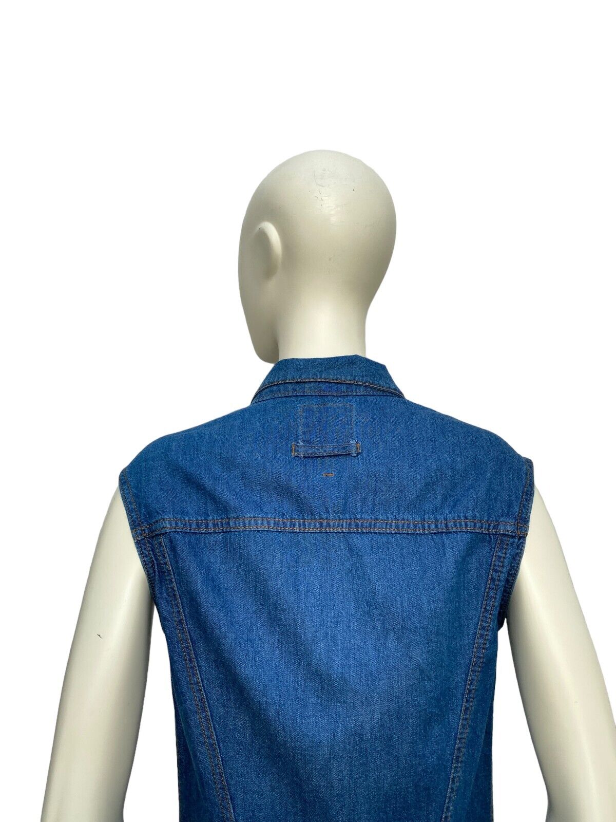 Vintage Denim Sleeveless Dress Size IT 42 EU 38 M