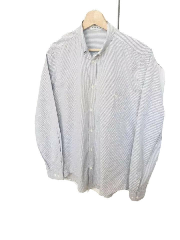 Sandro Blue / White Striped Shirt Size M