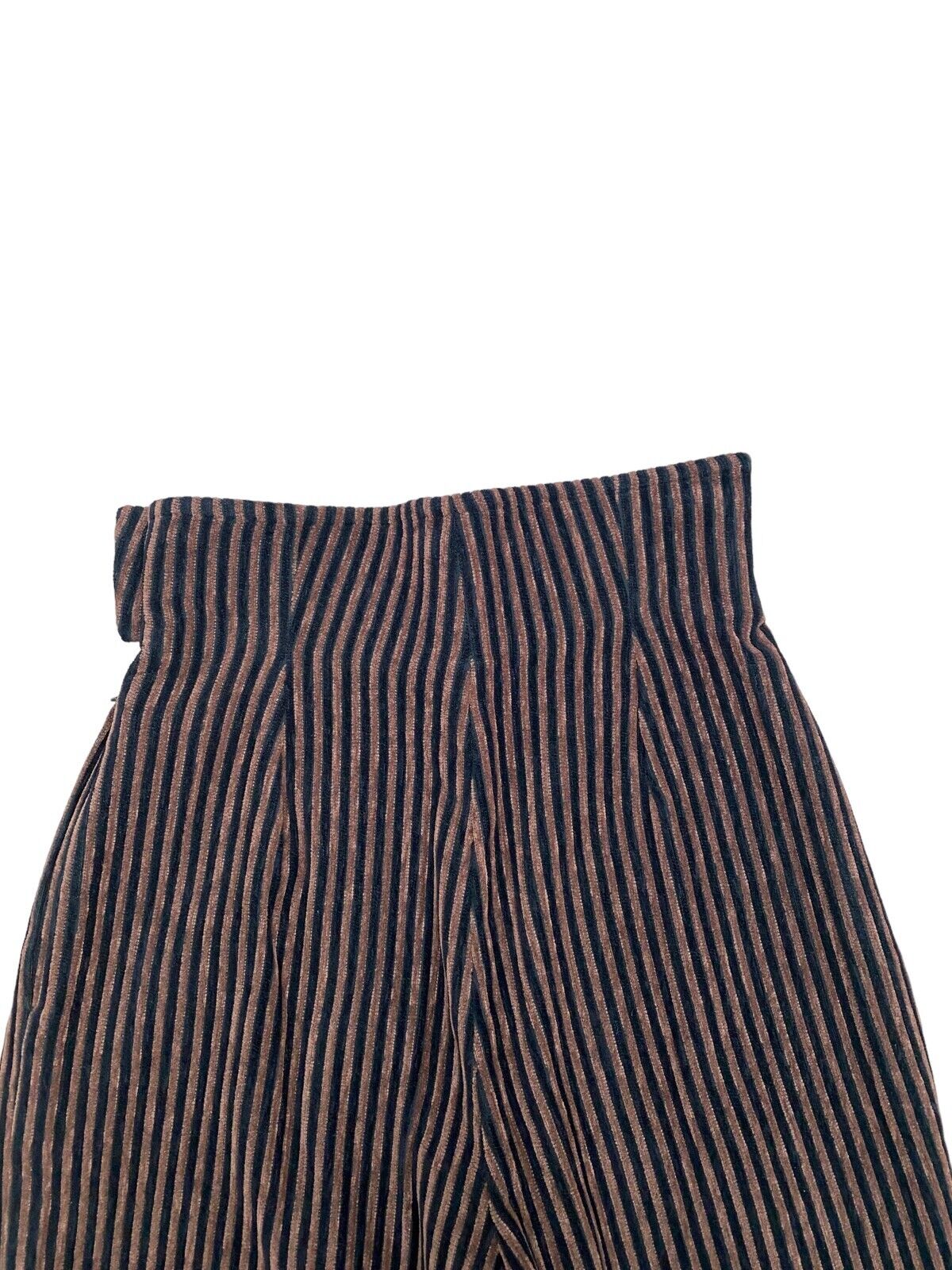 FW 1993 Heavy Brown Black Corduroy Pants High Waist Kate Moss