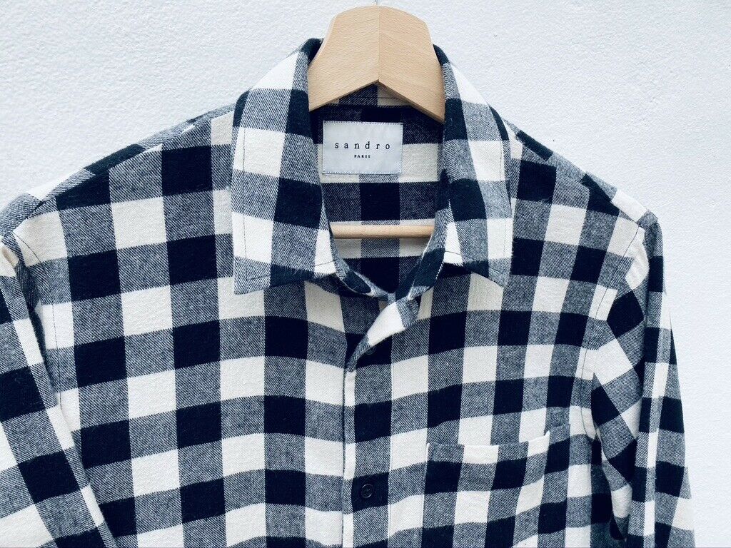 Sandro Plaid Checked Overshirt / Thick Shirt Size XS