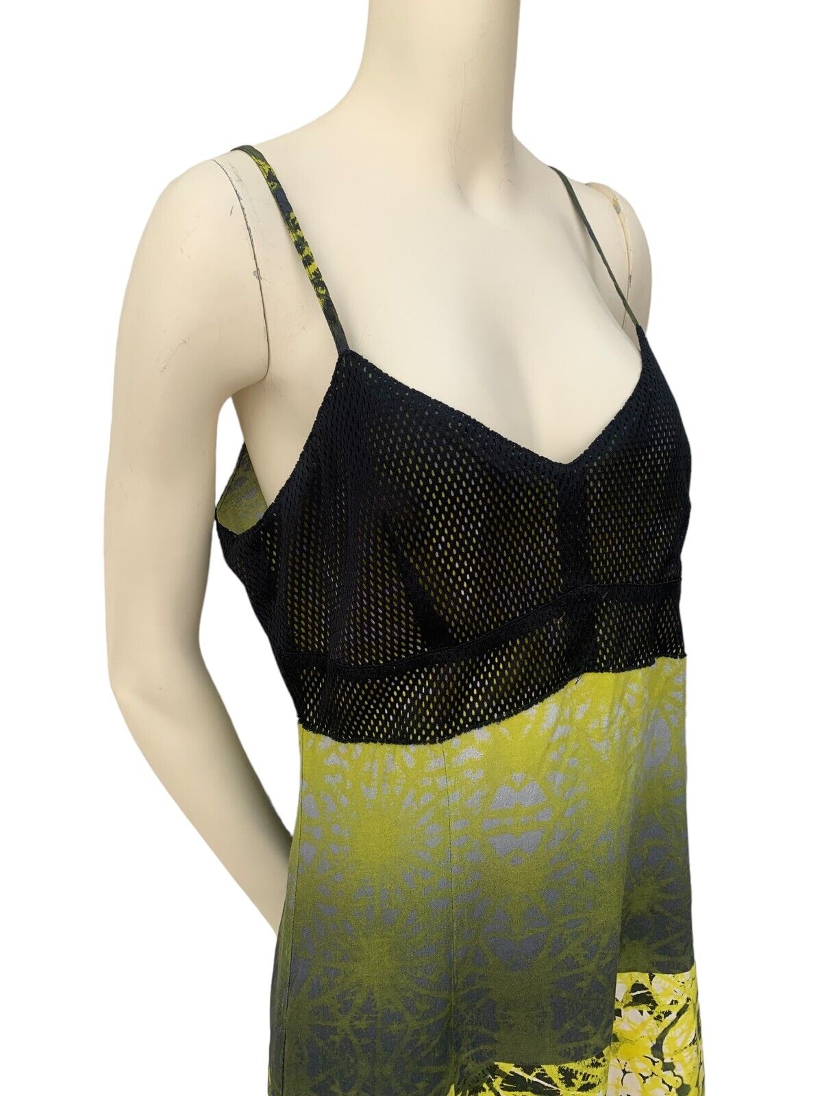 Vintage Yellow Mesh Dress