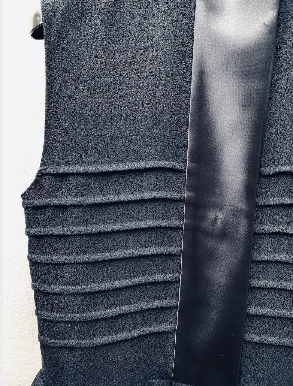 Celine Phoebe Philo 2014 Iconic Black Wool Cocktail Dress Size S