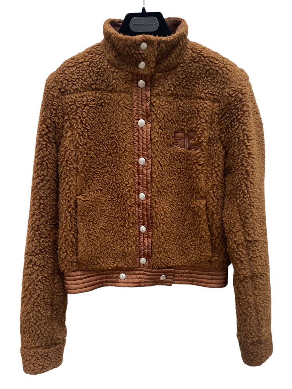 Brown Fluffy Shearling Wool Jacket