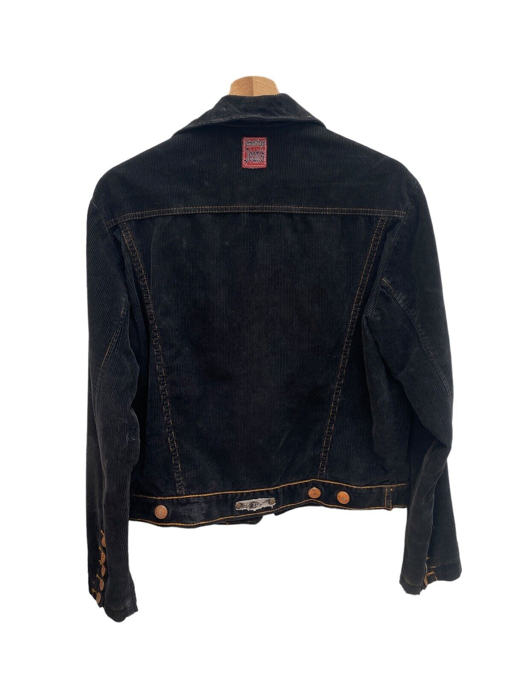 Vintage Reversible Black Corduroy Velvet Jacket Size Women M