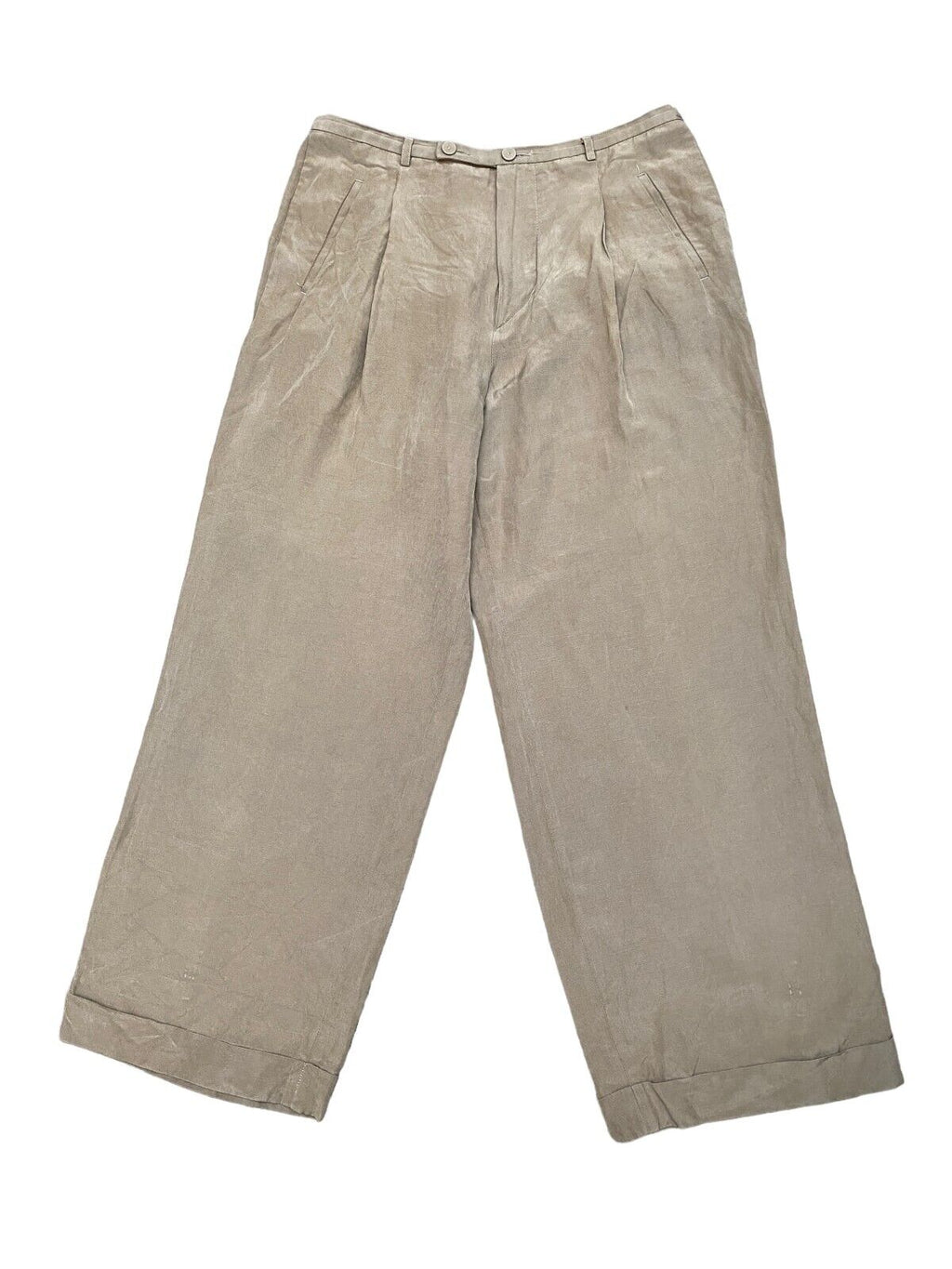 Vintage High Waist Wide Brown Pants   Size IT 48 fits US 32