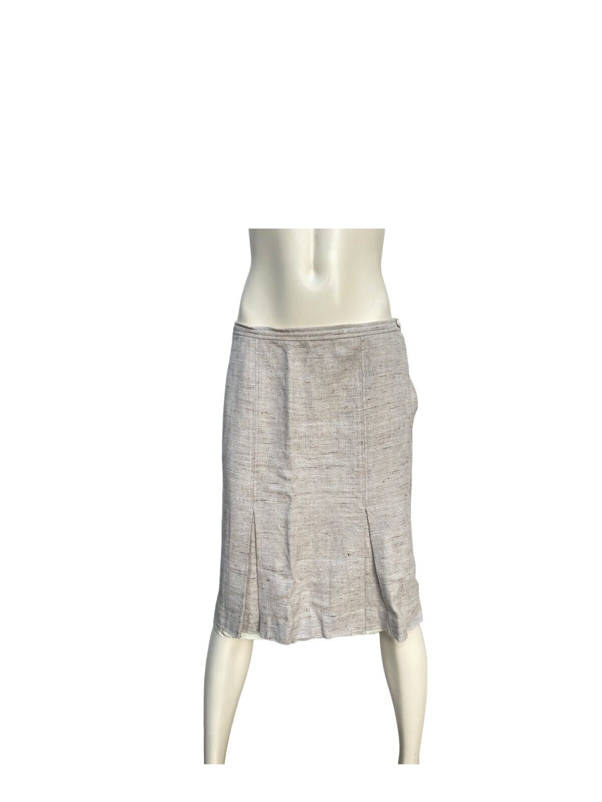 Vintage Beige Midi Skirt