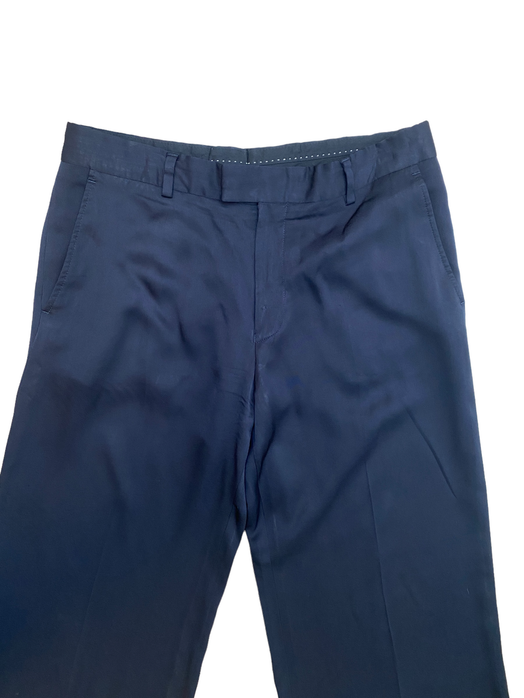 Men’s Navy Viscose Flare Pants