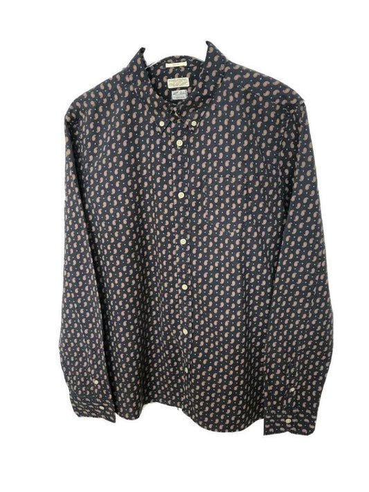 All saints Japanese Cotton Fabric Paisley Shirt Size L