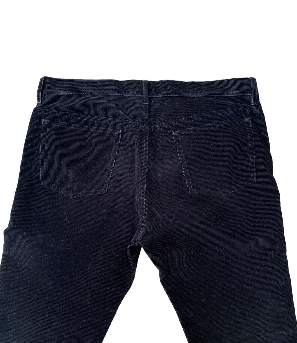 Black Corduroy Pants  Petit Standard  Slim Fit  Size 32 APC