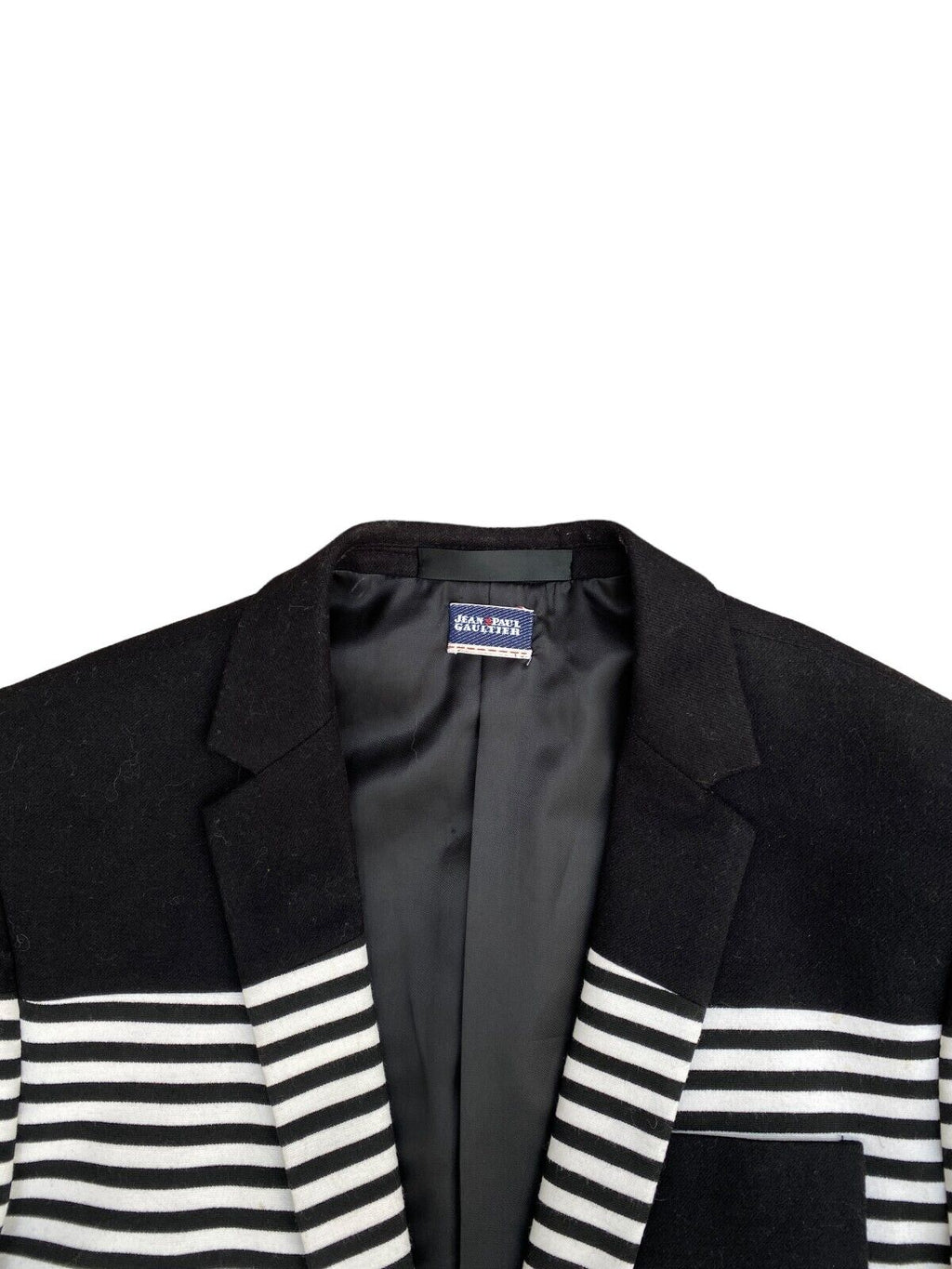 Navy White Striped Blazer Jacket