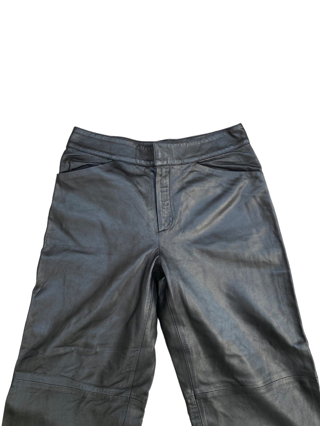 High Waist Black Leather Pants Biker Leather Pants