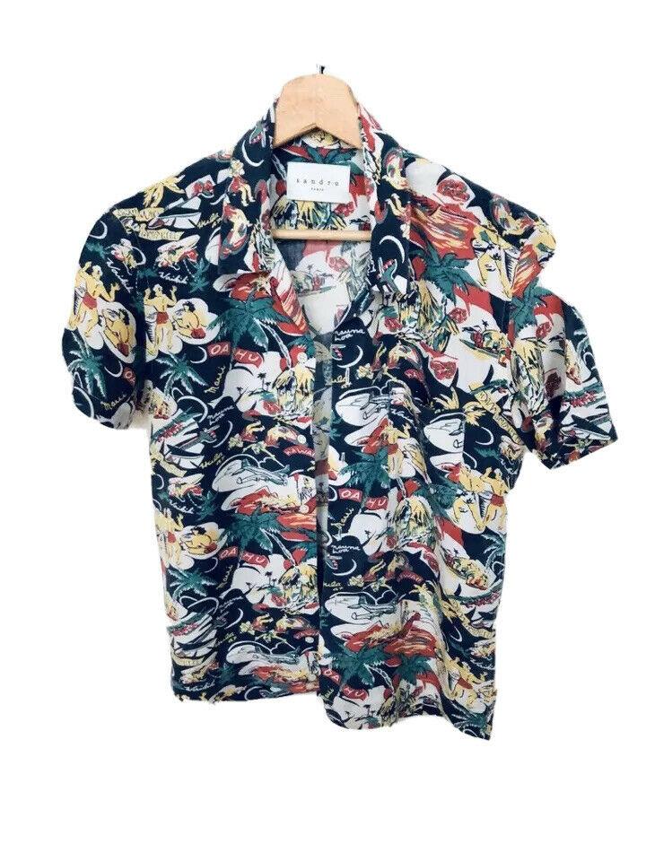 Sandro Hawaiian Floral shirt Size XS