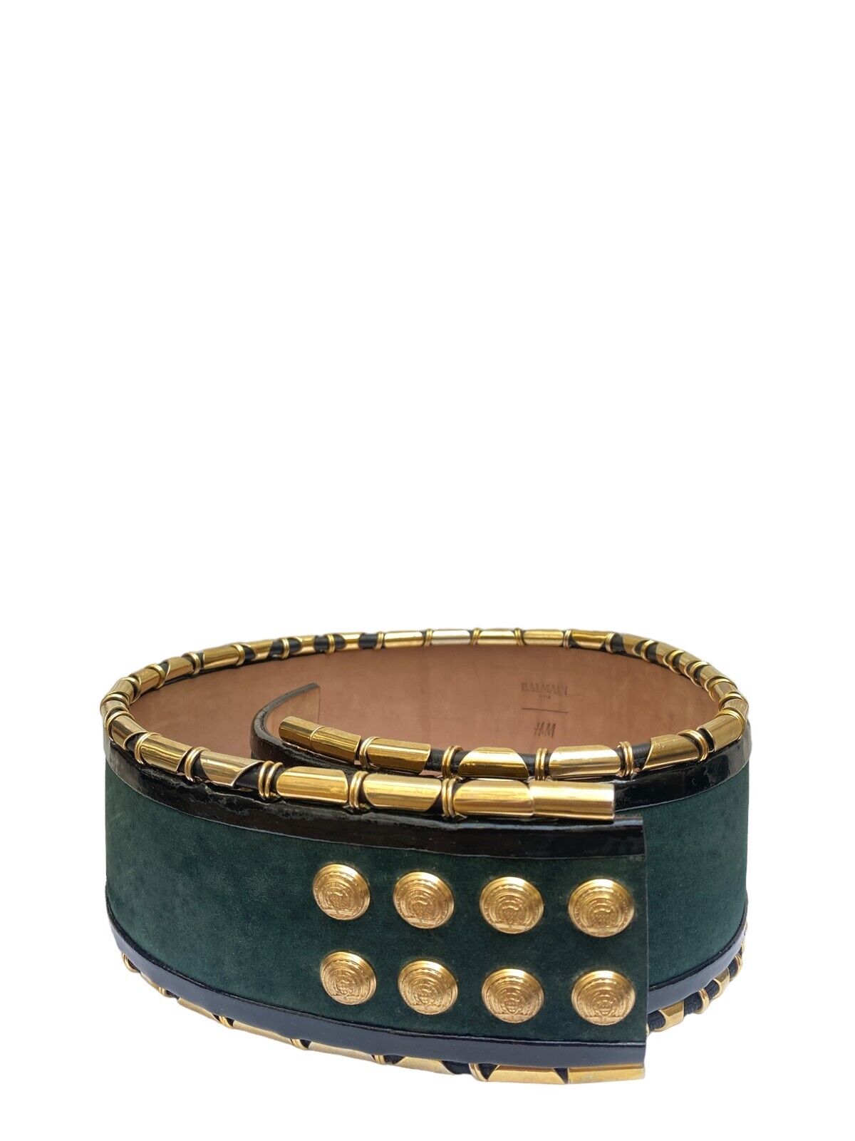 Green Emeraud Suede Leather Belt  Size M / L