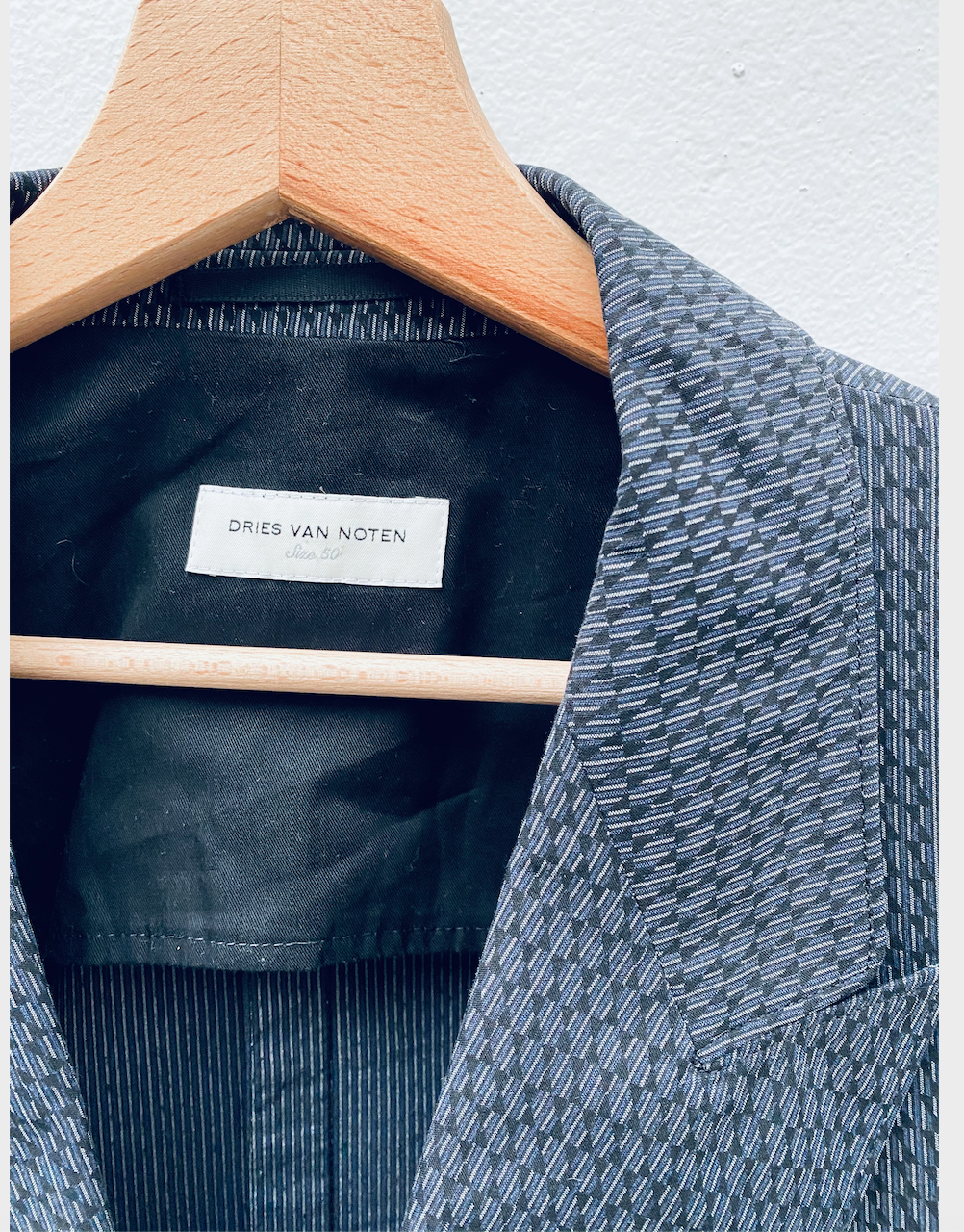 Dries Van Noten Grey / Navy Blazer Jacket Size M