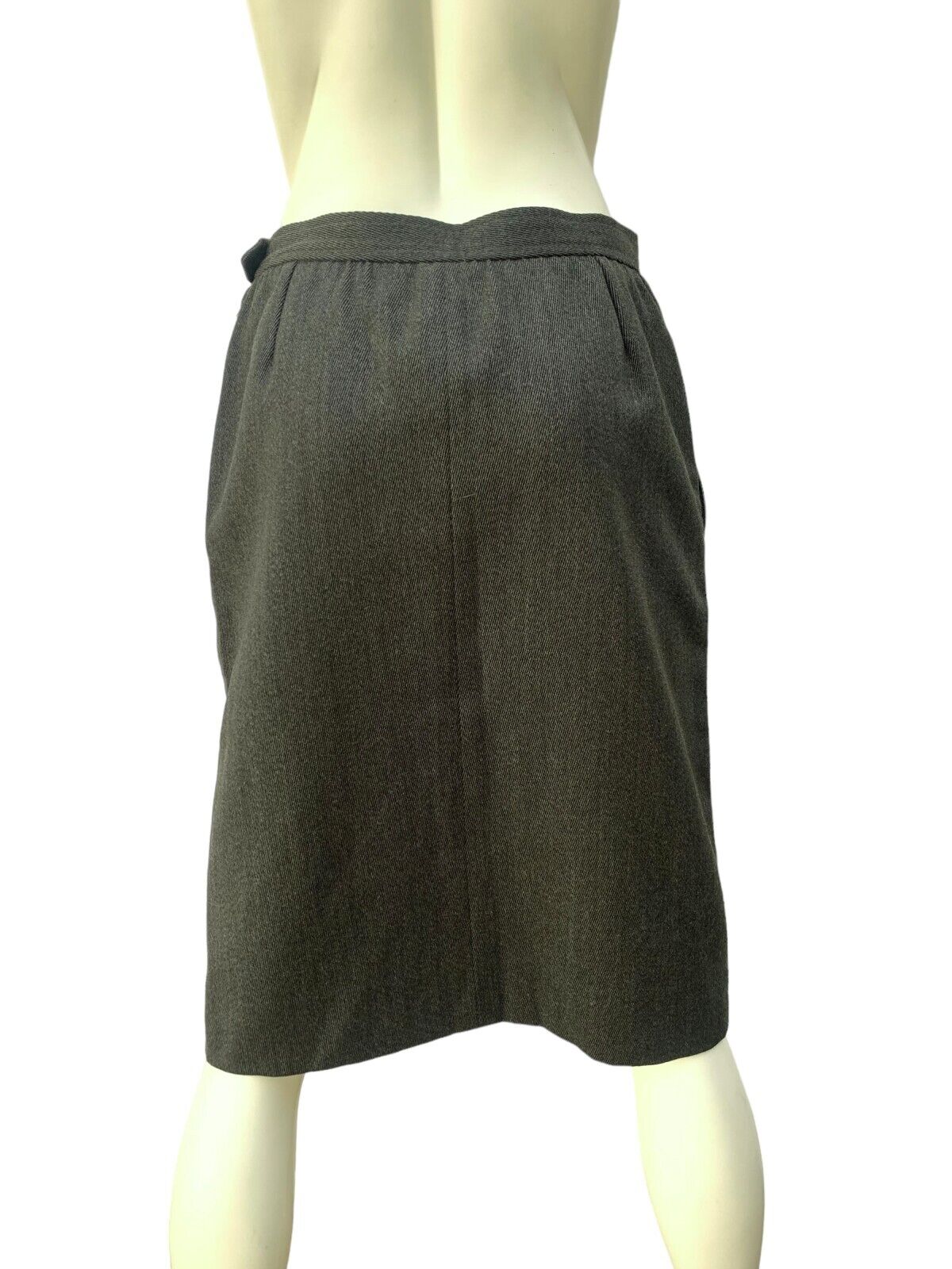 Rive Gauche  Vintage Archive Grey Wool Skirt