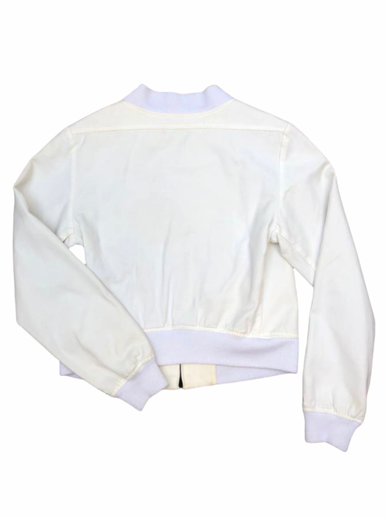 SS 2004 White Bomber Jacket Women Fits M Fits Men S