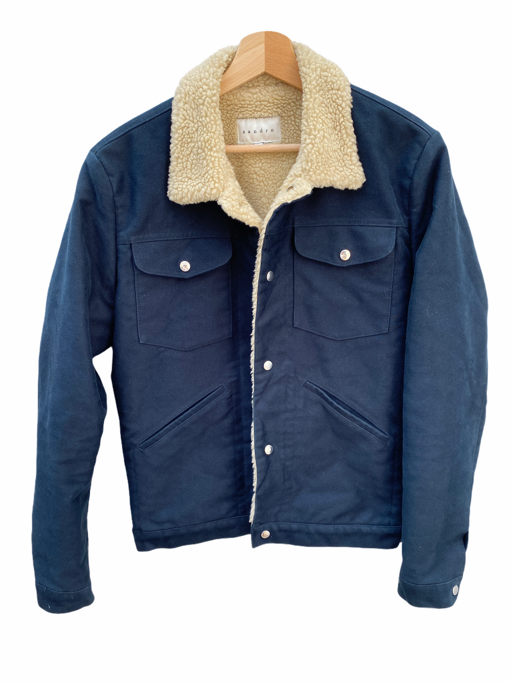 Navy Shearling Jacket  Fully lined 