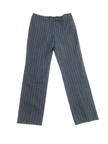 Grey Striped Formal Pants