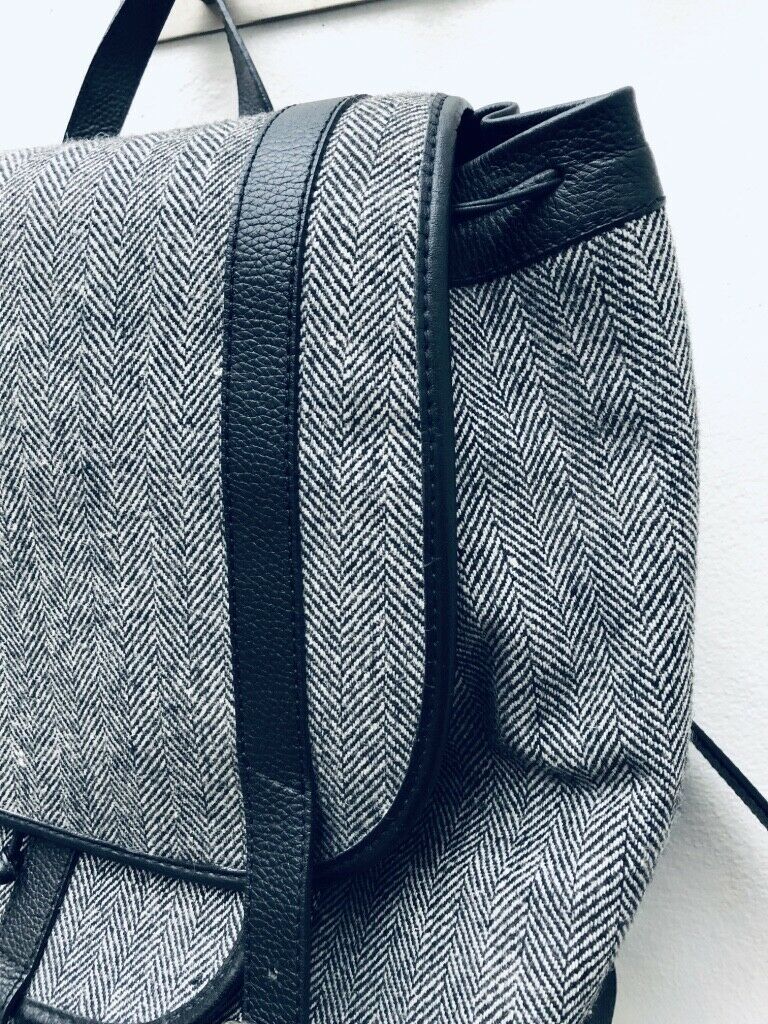 A.P.C. Insane Military Grey Wool Backpack Bag Size O/S