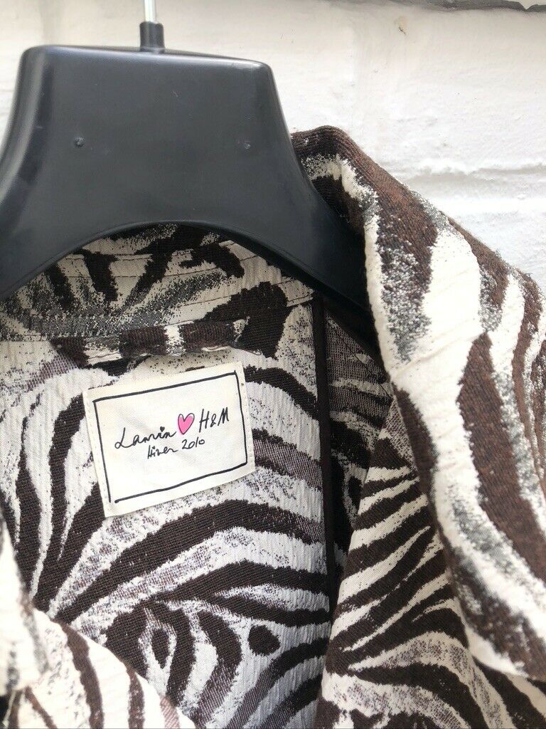 Lanvin X H&M Rare Zebra Trench Coat Size M